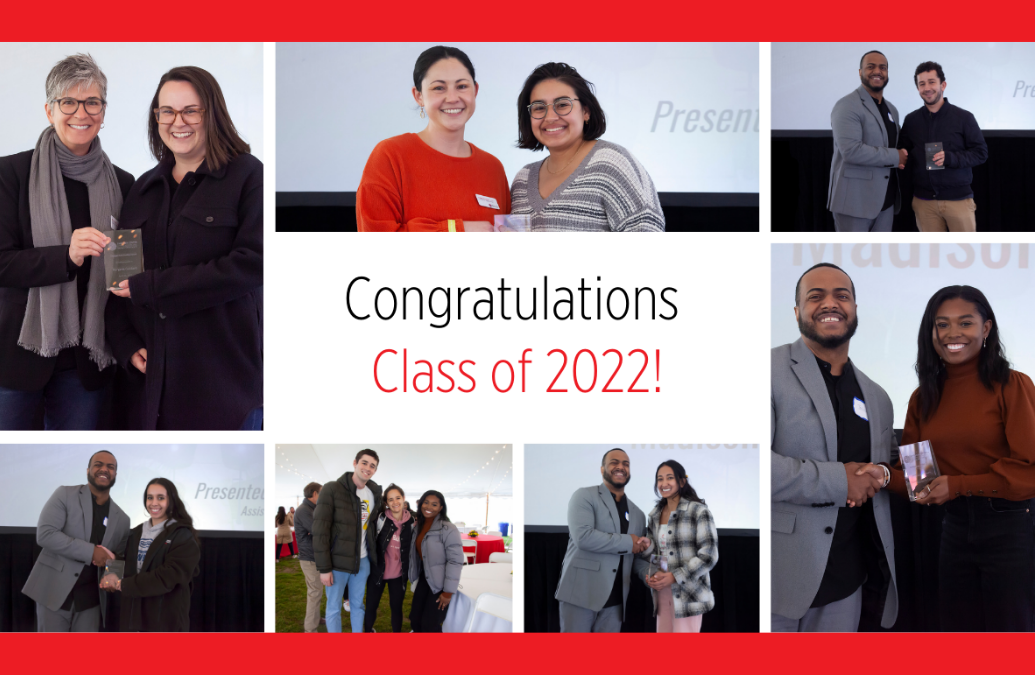 Collage of photos of award winners receiving their awards