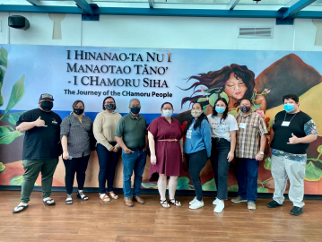 Nine teachers at the Guam Museum